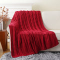 Axyaa Knit Throw Blanket for Bed Couch Sofa Warm Cozy Decorative Plaid Crochet Blanket