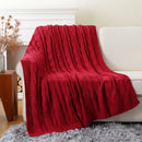 Axyaa Knit Throw Blanket for Bed Couch Sofa Warm Cozy Decorative Plaid Crochet Blanket