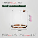 Modern LED Ring Chandelier for Dining and Living Room, Nordic Home Decor by Axyaa