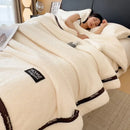 Axyaa Class A Thickened Fleece Sofa Blanket - Multi-functional Coral Fleece