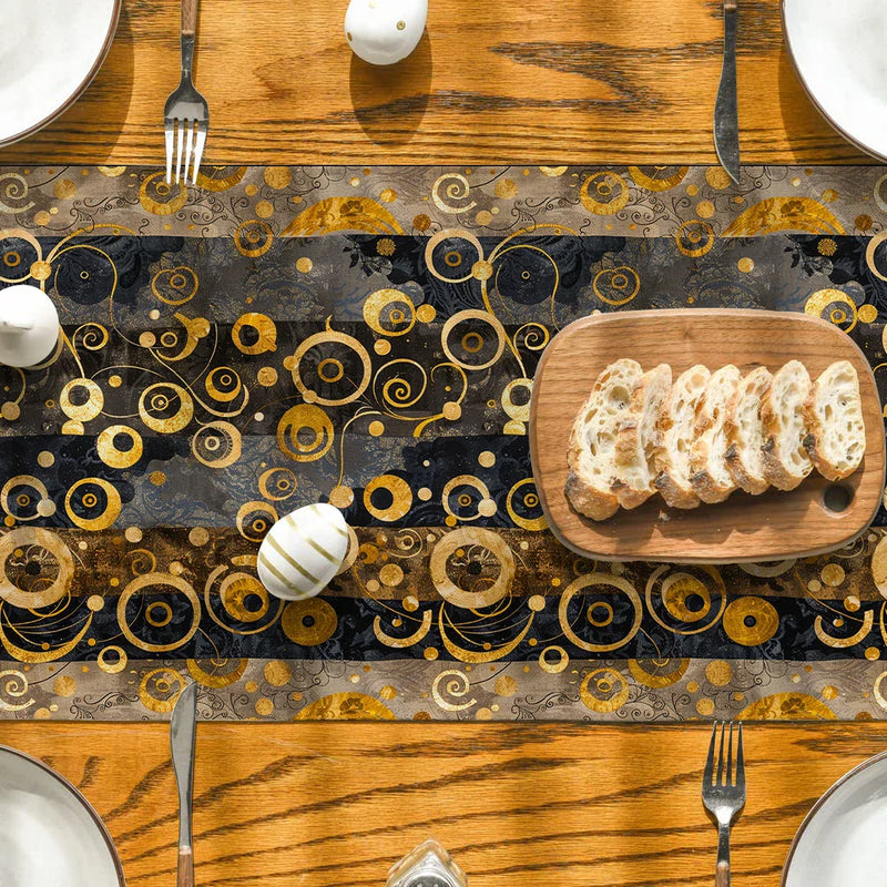 Abstract Klimt Table Runner by Axyaa - Dining & Party Decoration