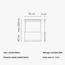 Axyaa Square Knitted Fabric Pendant Lamp for Minimalist Dining & Kitchen Lighting