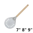 Axya Aluminum Perforated Pizza Peel Paddle with Non-Slip Wooden Handle