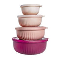 Axyaa Mixing Bowl Set with Lids, Food-Grade Salad Containers, Snack Bowls, Fresh-Keeping Bento Box