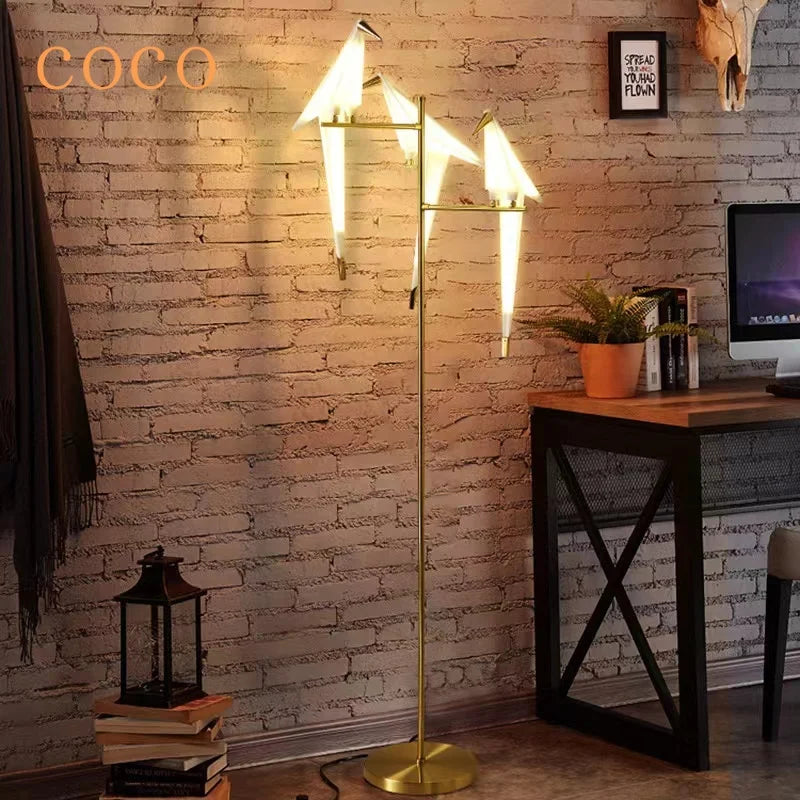 Axyaa Modern Origami Bird Branch Wall Lamp LED Designer Home Decor