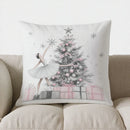 Axyaa Merry & Bright Ballet Girl Pillow Cover for Sofa, Bedroom, Car