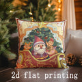 Axyaa Festive Digital Print Cushion Cover for Sofa, Bedroom, Car - Christmas Theme