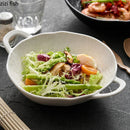 Axyaa Stone Ceramic Double Ear Soup Bowl - Restaurant Tableware