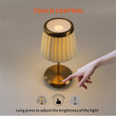Axyaa Fabric Table Lamp: Rechargeable Three-speed Dimming Atmosphere Lighting for Bedroom