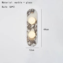 Axyaa Marble LED Wall Lamp White Glass Sconce for Indoor Spaces