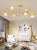 Axyaa Branch Glass Ball Chandelier: Modern Kids Room Pendant Light for Home Decor