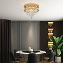 Axyaa Crystal Chrome LED Ceiling Chandelier Light with Remote Control