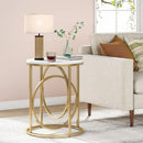 Axyaa 20” Round End Table: Stylish Sofa Side Coffee Cocktail Table