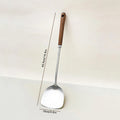 Axyaa Stainless Steel Wood Handle Turner Ladle Spatula Kitchen Utensils