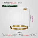 Modern LED Ring Chandelier for Dining and Living Room, Nordic Home Decor by Axyaa