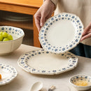 Axyaa Blue Cherry Blossom Ceramic Tableware Set