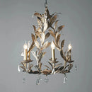 Axyaa Wrought Iron Crystal Chandelier: Industrial Retro Kitchen Island Lighting
