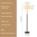 Axyaa Vintage Wooden Floor Lamp for Living Room and Bedroom LED Lighting