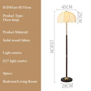 Axyaa Vintage Wooden Floor Lamp for Living Room and Bedroom LED Lighting