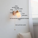 Axyaa Glass Wall Sconce Light Fixture for Bedroom and Bathroom