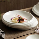 Axyaa Ceramic Dinner Plate Set - Restaurant Steak Dessert Salad Snack Insulation Plates
