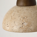 Axyaa Yellow Travertine Stone Canopy Wall Sconce with Pull Chain Switch