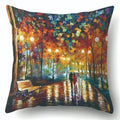 Axyaa Van Gogh Style Oil Painting Cushion Cover 45x45cm Square Pillow Case
