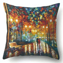 Axyaa Van Gogh Style Oil Painting Cushion Cover 45x45cm Square Pillow Case