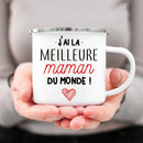 Axyaa Best Mom French Enamel Mug -  Creative Coffee Cup Gift