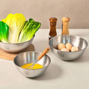 Axyaa Stainless Steel Salad Mixing Bowls with Scale Line - Durable & Large Capacity