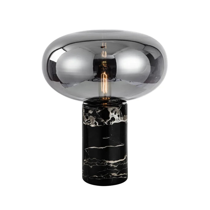Axyaa Glass Ball Marble Desk Lamp - Modern Minimalist Designer Bedroom Living Room Light