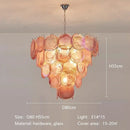 Axyaa Circular Glass Chandelier for Hotel Villa, Living Room, Dining Room, Bedroom
