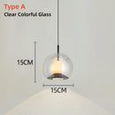 Axyaa Marble LED Pendant Light: Modern Glass Decor Lighting Fixture
