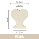 Axyaa Heart-shaped Pink Hearts Ceramic Vase: Home Decoration Flower Arrangement Ornaments