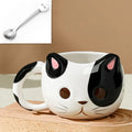 Axyaa Cartoon Cat Ceramic Cup with Spoon | Creative 430ml Coffee Milk Tea Mug