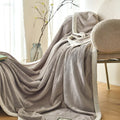 Axyaa Soft Flannel Blanket: All Season Lightweight Coral Fleece Throw for Sofa, Bed