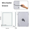 Axyaa LED Anti-Fog Wall Mounted Bathroom Mirror with 3-Colour Dimmable Front & Backlight