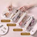 Axyaa 4-in-1 Makeup Bag: Detachable, Foldable, Waterproof Cosmetic Organizer