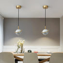 Axyaa Marble Pendant Lamp: Stylish Hanging Chandelier for Various Settings