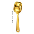 Axyaa Stainless Steel Ice Scoop Shovel with Long Handle, Kitchen Serving Spoon