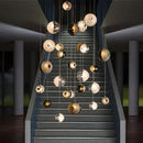 Axyaa Glass Crystal Chandelier for Modern Living Room Dining Room, Bedroom, Villa, and Staircase