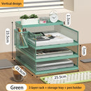 Axyaa Desk Organizer Stackable Tray Set with Pen Holder