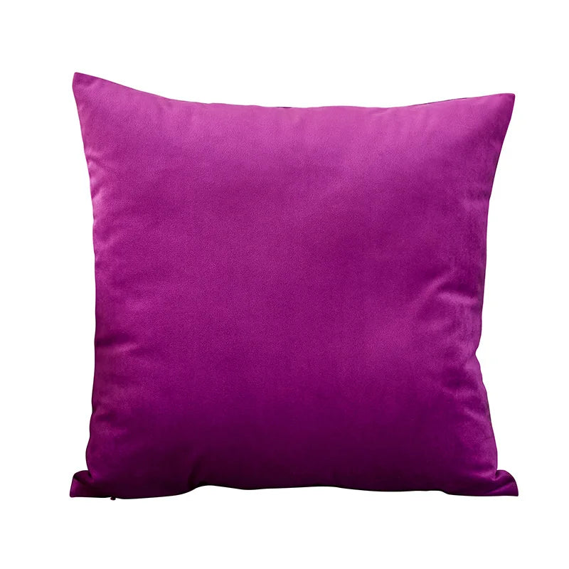 Axyaa Blue Velvet Cushion Cover 45x45cm - Nordic Decor for Living Room Sofa