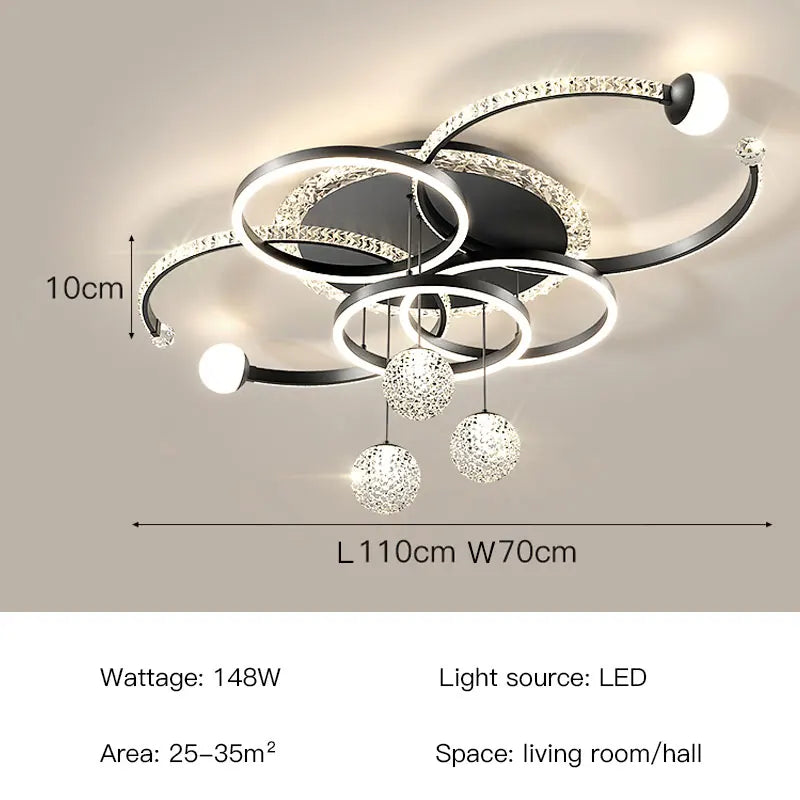 Axyaa Starry Sky Ceiling Light Chandelier Pendant Lamp LED Bedroom Interior Decoration