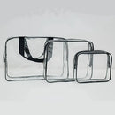 Axyaa Clear Toiletry Bag Set: 3pcs, Large Capacity, Travel Organizer, Makeup Pouch