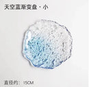 Axyaa Crystal Glass Plate Set for Dim sum, Fruit, Salad, Dessert - Small Size
