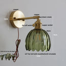 Axyaa Flower Glass LED Wall Lights - Modern Nordic Bedside Lamp