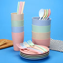 Axyaa Kids Wheat Straw Tableware Set