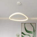 Axyaa Modern Nordic White/Black Irregular LED Pendant Lights, Minimalist Design