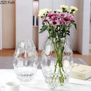 Axyaa Geometric Glass Vase Art Decor Flower Vessels Dried Flower Arrangement Craft